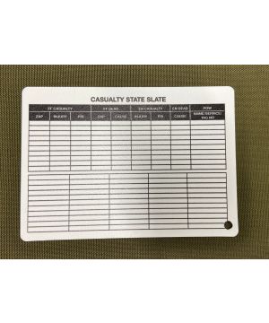 A6 - Printed Section Ammo / Casualty State Plastic Battle Slate Card (Double Sided)