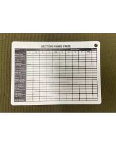 A6 - Printed Ammo / Mag Conversion Table Battle Slate Card (Double Sided)